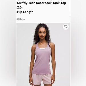 Lululemon Women's Swiftly Tech Racerback Tank Top Size 4 NWT
